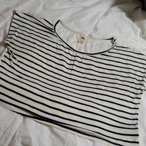 Womans striped crop top size large